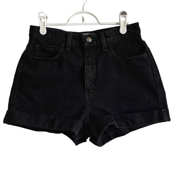 American Apparel The High Waisted Cuff Short Black 27 - Picture 15 of 16